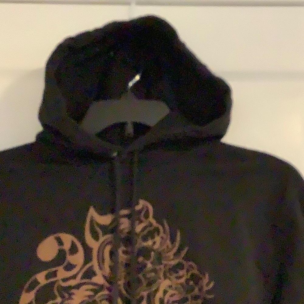 KENZO X KANSAI YAMAMOTO Trois Tigres Three Headed Tiger Unisex Black Hoodie M - Picture 4 of 9